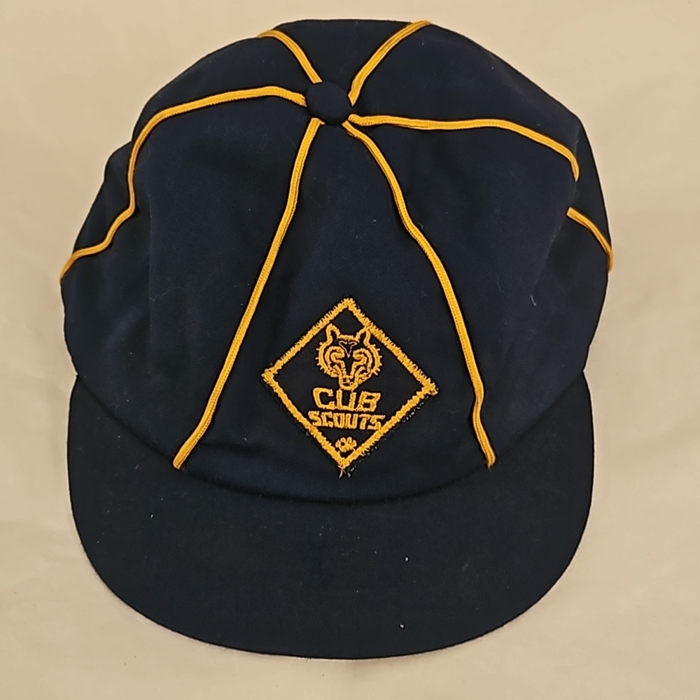 Vintagecap Boy Scouts of America Cub Scouts Blue Gold Uniform Hat Cap Size 7